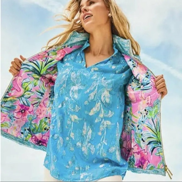 Lilly Pulitzer Noella Boucle Vest size M - Picture 4 of 5